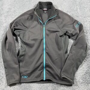 Outdoor Research Radiant Hybrid Jacket Womens Gray Full Zip Fleece Outdoor - S